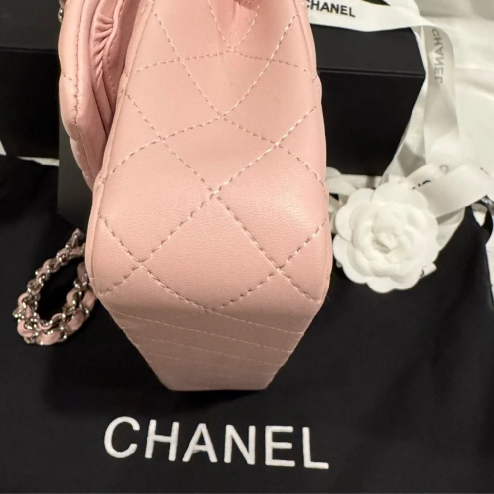 Pink Quilted Women Bag - Picture 8 of 10